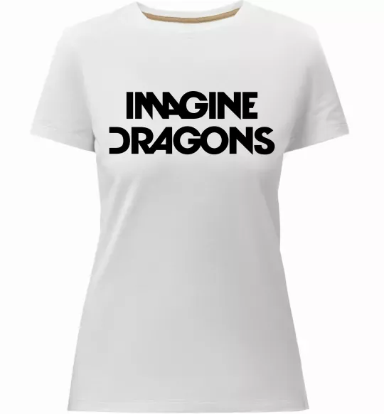 Женская премиум футболка Imagine Dragons logo Белый фото