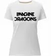 Женская премиум футболка Imagine Dragons logo Белый фото