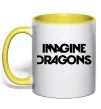 Чашка с цветной ручкой Imagine Dragons logo Солнечно желтый фото