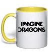 Чашка с цветной ручкой Imagine Dragons logo Лимонный Чашка с цветной ручкой Imagine Dragons logo Лимонный фото
