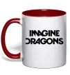 Чашка с цветной ручкой Imagine Dragons logo Красный фото