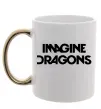 Чашка с цветной ручкой Imagine Dragons logo Золото фото