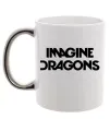 Чашка с цветной ручкой Imagine Dragons logo Серебро фото