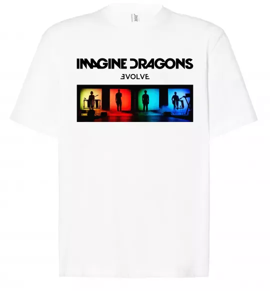 Футболка Оверсайз Imagine Dragons Evolve Білий фото