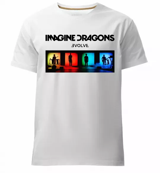 Мужская премиум футболка Imagine Dragons Evolve Белый фото