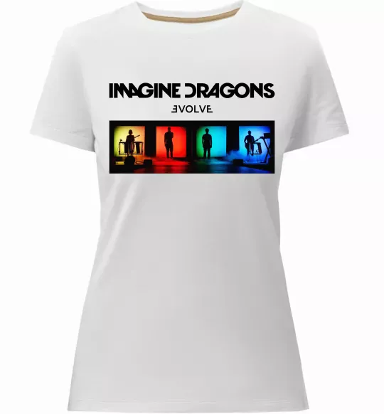 Женская премиум футболка Imagine Dragons Evolve Белый фото