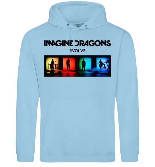 Чоловіча толстовка (худі) Imagine Dragons Evolve Блакитний фото