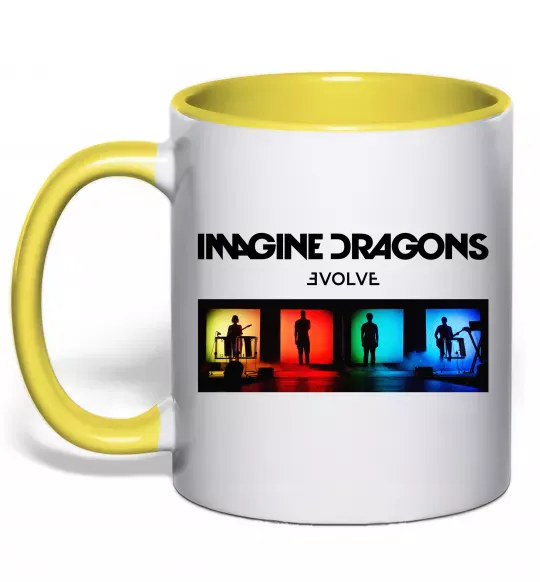 Чашка с цветной ручкой Imagine Dragons Evolve Солнечно желтый фото