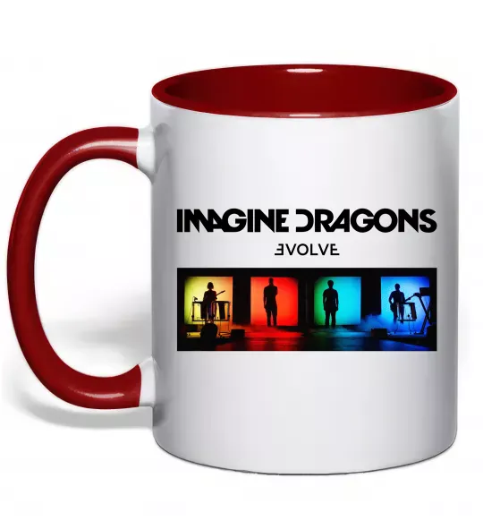 Чашка с цветной ручкой Imagine Dragons Evolve Красный фото