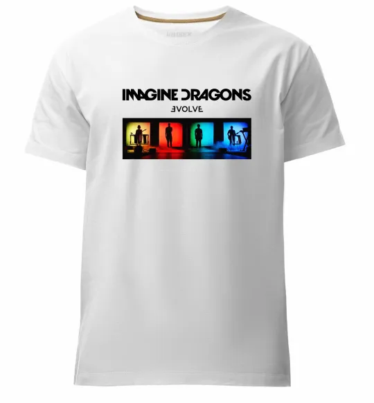 Мужская премиум футболка Imagine Dragons Evolve Белый фото