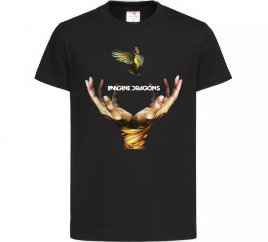 Дитяча футболка Imagine Dragons птах Чорний фото