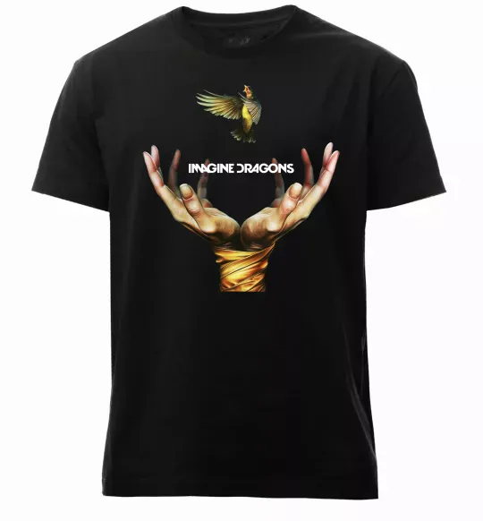 Чоловіча преміум футболка Imagine Dragons птах Чорний фото