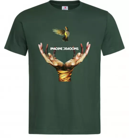 Мужская футболка Imagine Dragons птах Темно-зеленый фото