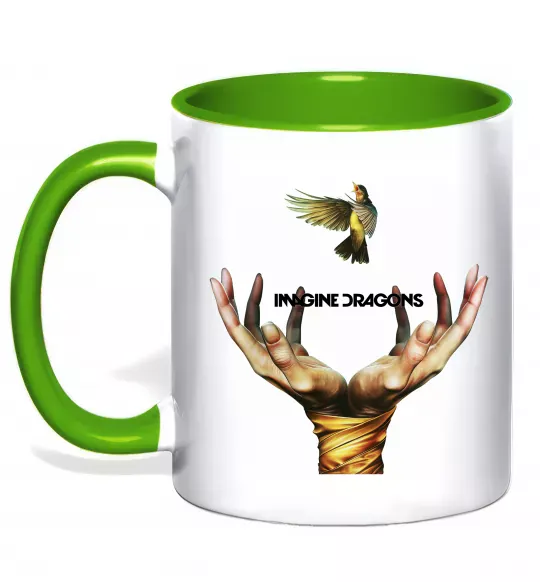 Чашка с цветной ручкой Imagine Dragons птах Зеленый фото