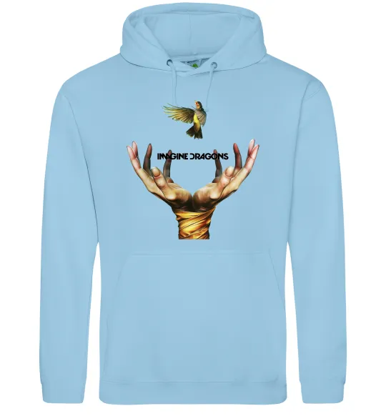 Женская толстовка (худи) Imagine Dragons птах Голубой фото