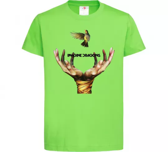 Дитяча футболка Imagine Dragons птах Лаймовий фото