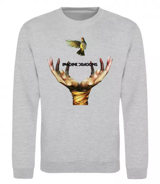 Свитшот Imagine Dragons птах Серый меланж фото