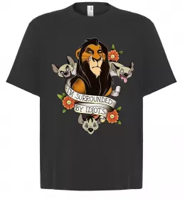 Футболка Оверсайз I`m surrounded by idiots Черный фото