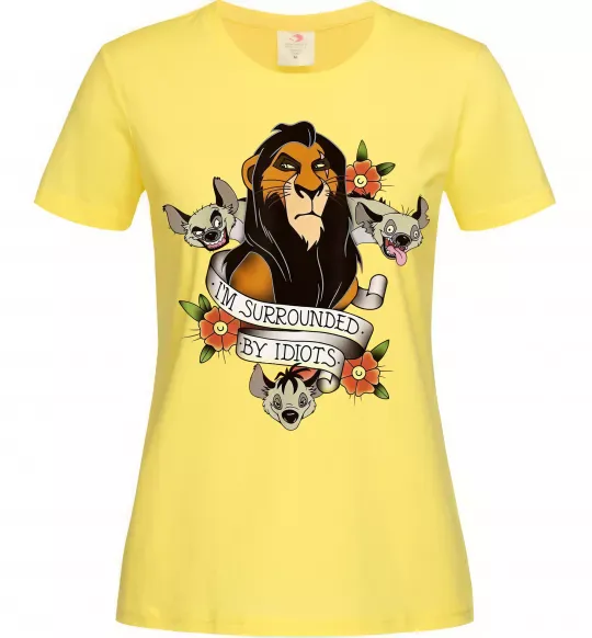 Женская футболка I`m surrounded by idiots Лимонный фото