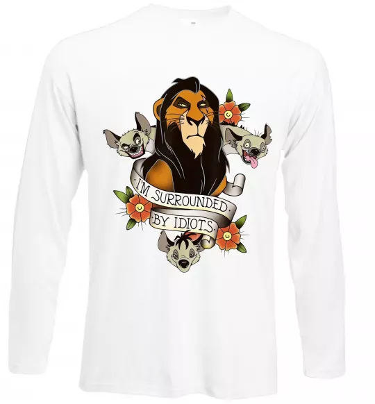 Лонгслів I`m surrounded by idiots Білий фото