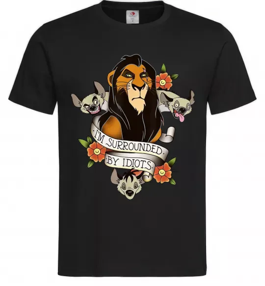 Мужская футболка I`m surrounded by idiots Черный фото