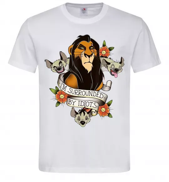 Мужская футболка I`m surrounded by idiots Белый фото