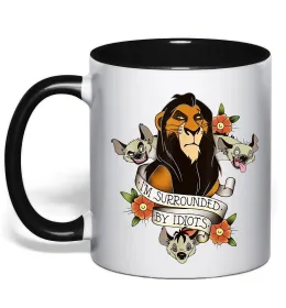 Чашка с цветной ручкой