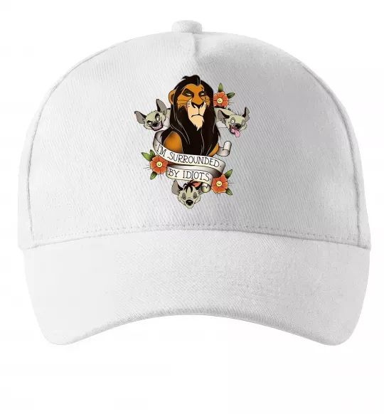 Кепка I`m surrounded by idiots Белый фото