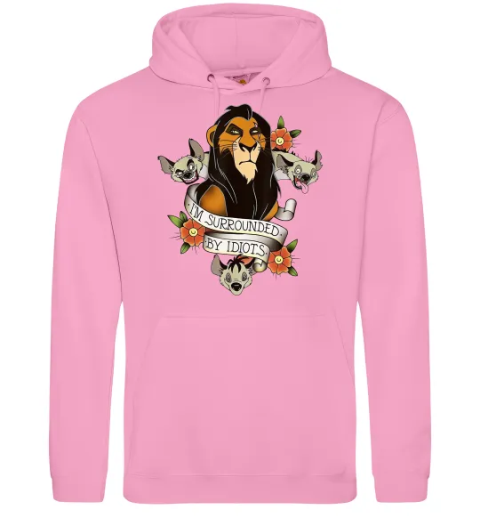 Жіноча толстовка (худі) I`m surrounded by idiots Рожевий фото