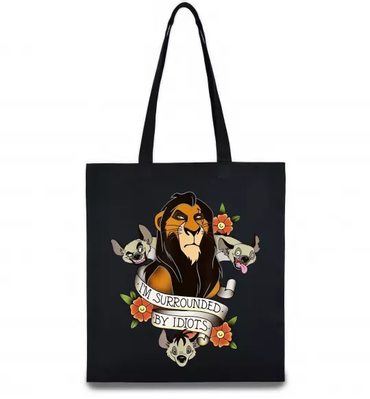 Еко-сумка I`m surrounded by idiots Чорний фото