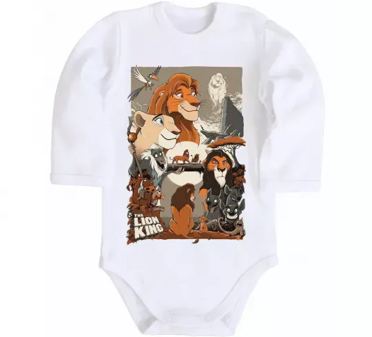 Дитячий бодік The Lion king Білий фото