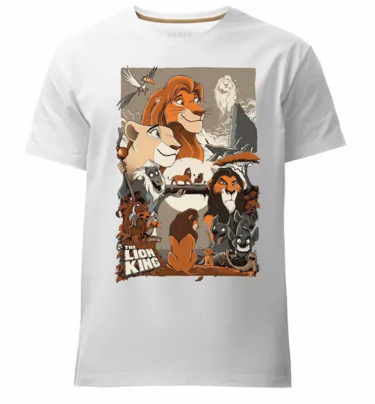 Мужская премиум футболка The Lion king Белый фото