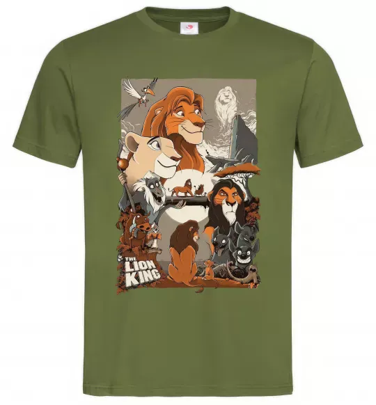 Мужская футболка The Lion king Оливковый фото