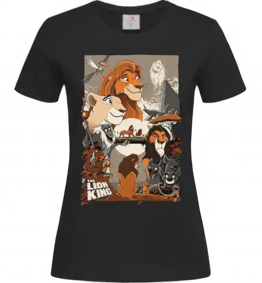 Жіноча футболка The Lion king Чорний фото