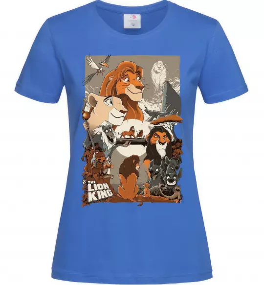 Жіноча футболка The Lion king Яскраво-синій фото