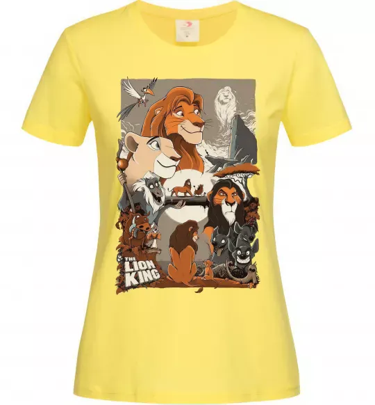 Жіноча футболка The Lion king Лимонний фото