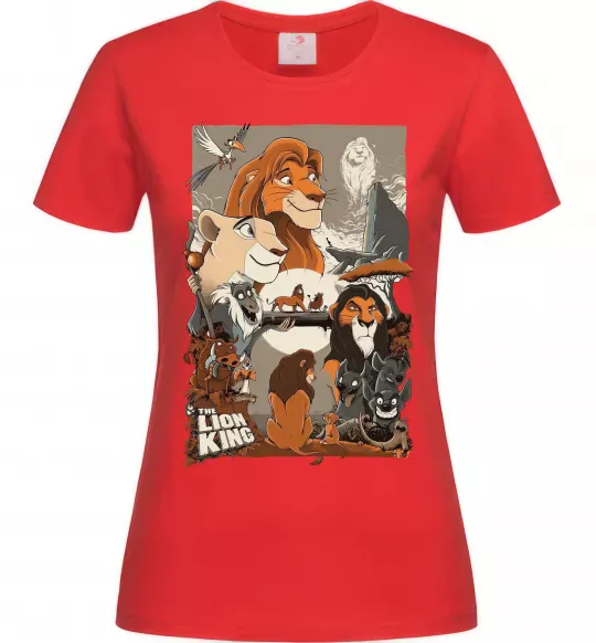 Жіноча футболка The Lion king Червоний фото