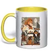 Чашка с цветной ручкой The Lion king Солнечно желтый фото