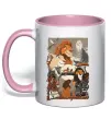 Чашка с цветной ручкой The Lion king Нежно розовый фото