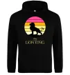 Женская толстовка (худи) Lion king sunset Черный фото