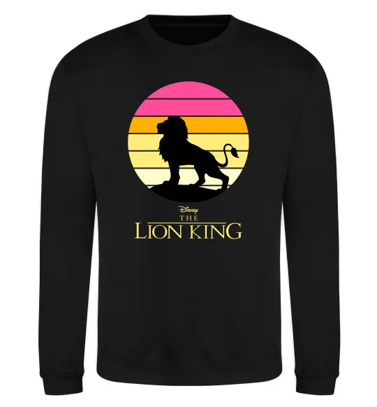 Свитшот Lion king sunset Черный фото