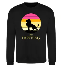 Свитшот Lion king sunset Черный фото
