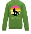 Детский Свитшот Lion king sunset Лаймовый фото