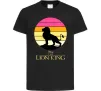 Дитяча футболка Lion king sunset Чорний фото