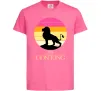 Дитяча футболка Lion king sunset Яскраво-рожевий фото