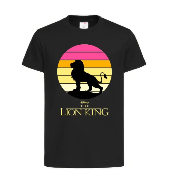 Детская футболка Lion king sunset Черный фото