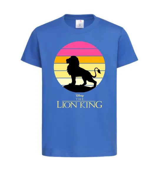 Детская футболка Lion king sunset Ярко-синий фото