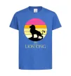 Детская футболка Lion king sunset Ярко-синий фото