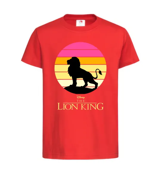 Детская футболка Lion king sunset Красный фото