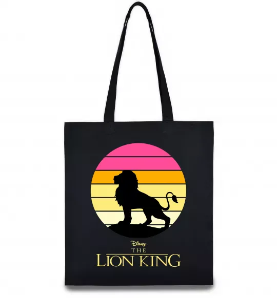 Эко-сумка Lion king sunset Черный фото